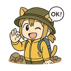 [LINEスタンプ] 猫耳娘登山スタンプ