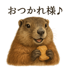 [LINEスタンプ] 【癒し】リアルすぎるマーモットカフェ