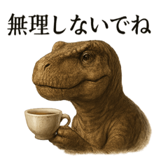 [LINEスタンプ] 【癒し】リアルすぎるティラノサウルス恐竜