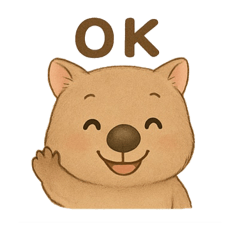 [LINEスタンプ] ウォンバットの日常トーク【毎日使える】