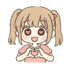 [LINEスタンプ] 情緒が忙しいハート目ちゃん