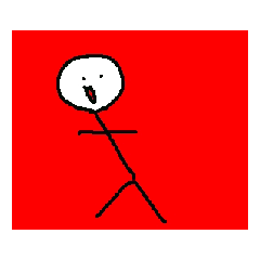 [LINEスタンプ] 無料の棒人間とダサさ