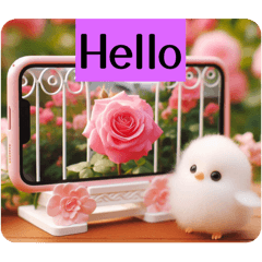 [LINEスタンプ] [大きな文字のスタンプ]薔薇 英語版