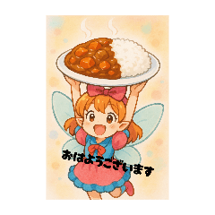 [LINEスタンプ] 食べ物と妖精のスタンプです