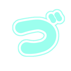 [LINEスタンプ] 3-3白枠ひらがな(Pみどり)アレンジ用平仮名