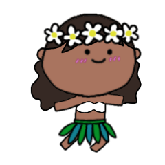 [LINEスタンプ] [アレンジ用]フラガール ハワイ 夏5