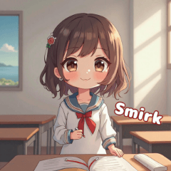 [LINEスタンプ] かわいい女子高生スタンプ英語ver.