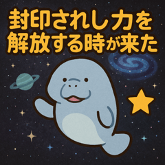 [LINEスタンプ] マナティーと宇宙の旅@SFW