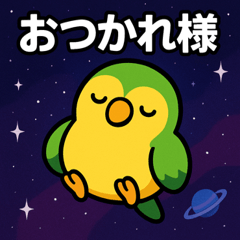 [LINEスタンプ] インコと宇宙の旅@SFW