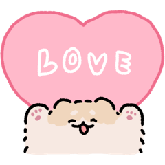 [LINEスタンプ] ハートがいっぱいポメトーン