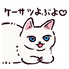 [LINEスタンプ] 白猫です.
