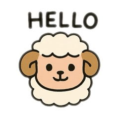 [LINEスタンプ] 羊英語バージョン