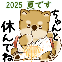 [LINEスタンプ] 新・柴犬さん 2025 「夏です」
