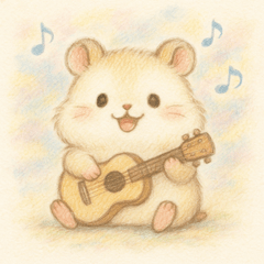 [LINEスタンプ] Hamumelo - 音楽好きハムスターの日常
