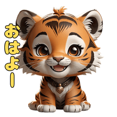 [LINEスタンプ] かわいいトラのスマイル！