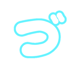 [LINEスタンプ] 3-3ひらがな(白水色)アレンジ用パステル
