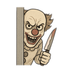 [LINEスタンプ] 料理をするピエロ