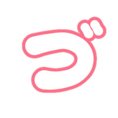 [LINEスタンプ] 3-3ひらがな(白赤色)アレンジ用パステル