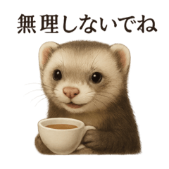 [LINEスタンプ] 【癒し】リアルすぎるフェレットのまったり