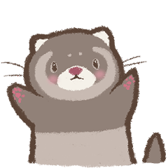 [LINEスタンプ] ほっこりフェレット セーブル2