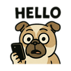 [LINEスタンプ] ブサかわブルドック(英語)