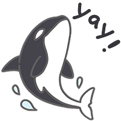 [LINEスタンプ] Cute Orca English 2
