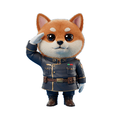 [LINEスタンプ] 【敬礼する犬】