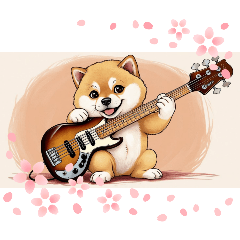[LINEスタンプ] 柴犬バンドマンBAND