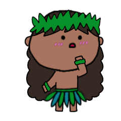 [LINEスタンプ] フラダンス 男の子 ハワイ 夏2
