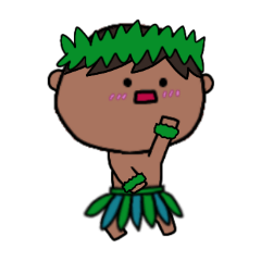 [LINEスタンプ] フラダンス 男の子 ハワイ 夏1