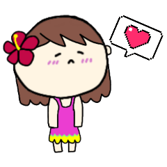 [LINEスタンプ] フラガール ハワイ 夏 アロハ7