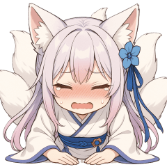 [LINEスタンプ] 表情豊かな狐少女スタンプ