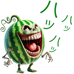 [LINEスタンプ] ベジタブル ゾンビ スイカ 西瓜