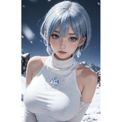 [LINEスタンプ] 超唯美雪地メイド写真