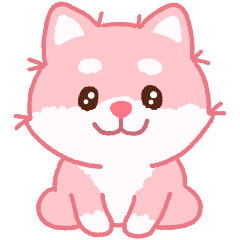 [LINEスタンプ] かわいいピンク柴犬「マランちゃん」