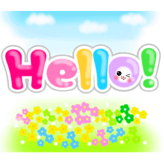 [LINEスタンプ] Smile＆Smile！ 友達用☆挨拶☆デカ文字