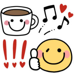 [LINEスタンプ] スマイルにこちゃん♡見やすいデカ文字