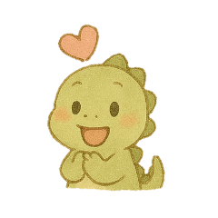 [LINEスタンプ] ちょっと気弱な恐竜ティノvol.1