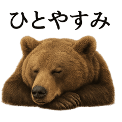 [LINEスタンプ] 仕事終わりひとこと集〜ヒグマ