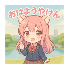 [LINEスタンプ] な〜ずカフェ かなの福岡散歩