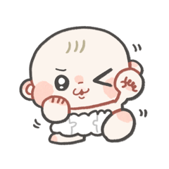 [LINEスタンプ] ポップなバブちゃんのスタンプ