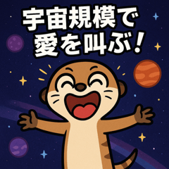 [LINEスタンプ] ミーアキャットと宇宙の旅@SFW