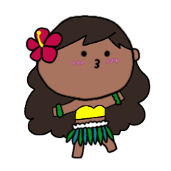 [LINEスタンプ] フラガール ハワイ 夏 アロハ 13