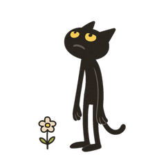 [LINEスタンプ] けだるい黒猫★けっだるニャン5