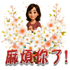 [LINEスタンプ] BIMガール - 仕事と古筝の人生
