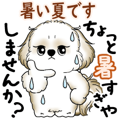[LINEスタンプ] 動くシーズー犬 2025 「暑い夏」15