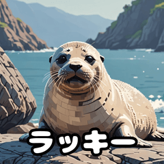 [LINEスタンプ] 毎日使える40表情あざらしスタンプ