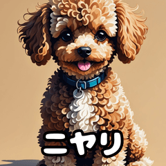 [LINEスタンプ] 表情豊かなトイプードル40連発！