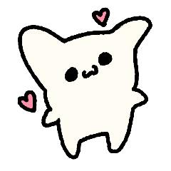 [LINEスタンプ] しろいいぬのようなもの