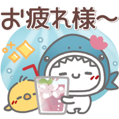 [LINEスタンプ] はーい！白玉です40❤梅雨～夏